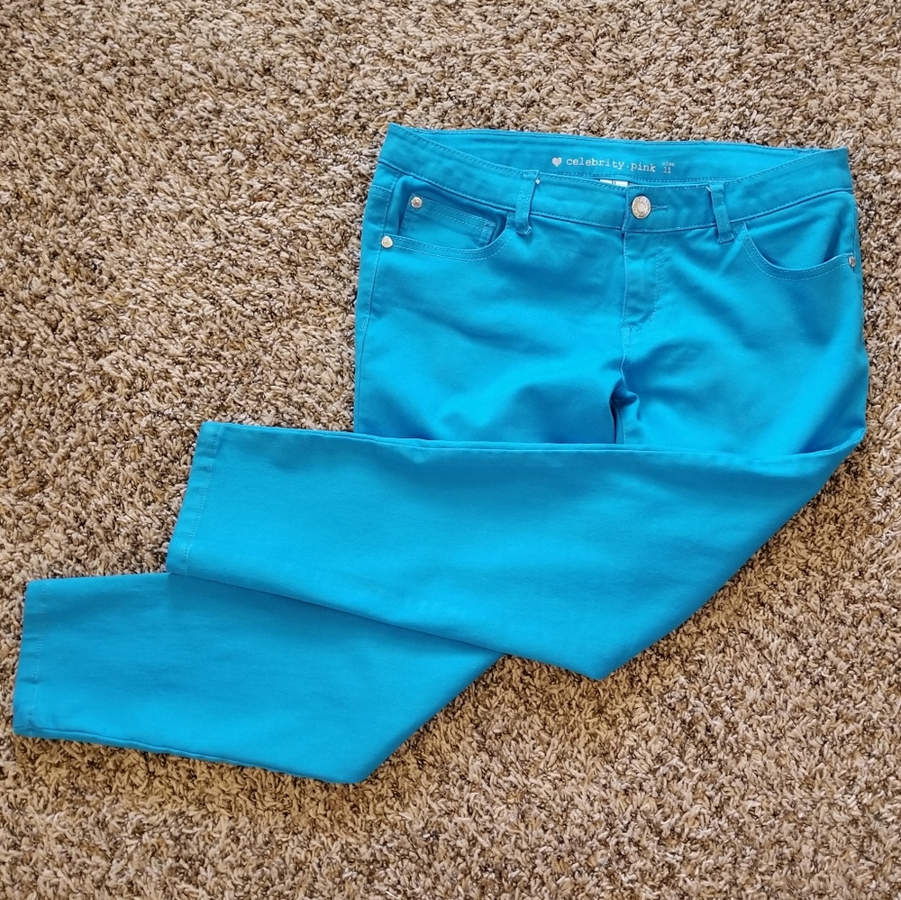 Turquoise Celebrity Pink Skinny Jeans ( size 11)